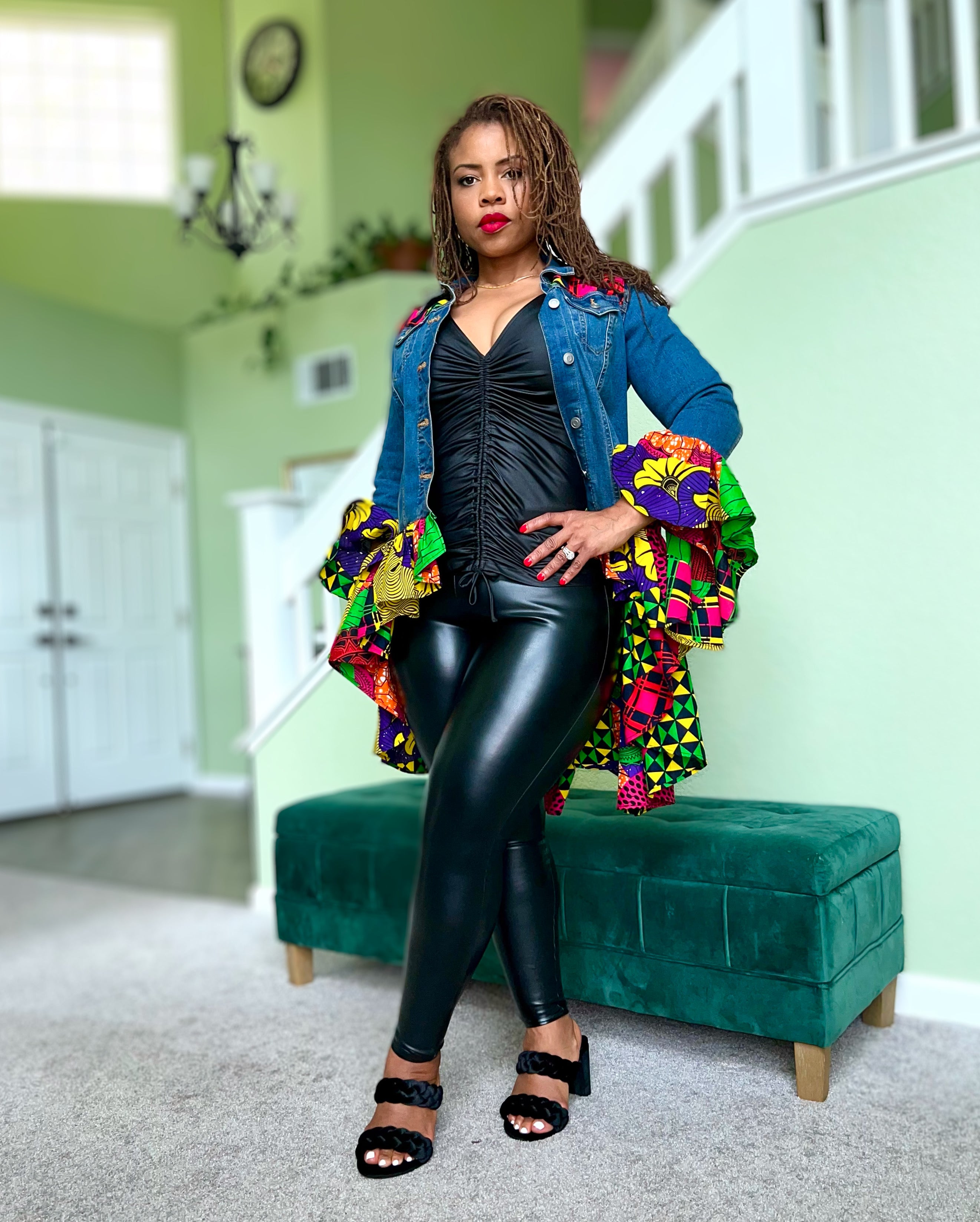 Sade Butterfly Sleeve Denim Jacket – Lola's African Apparel